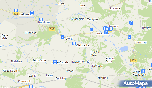 mapa Oleksianka, Oleksianka na mapie Targeo