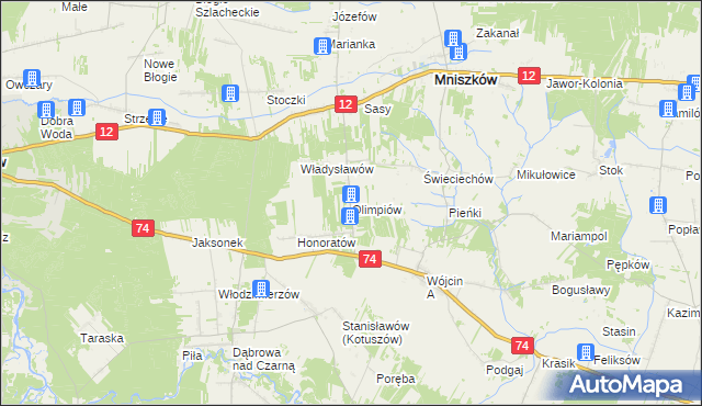 mapa Olimpiów, Olimpiów na mapie Targeo