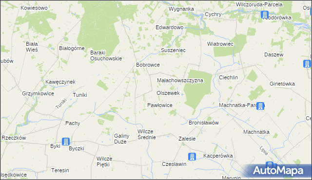 mapa Olszewek gmina Mszczonów, Olszewek gmina Mszczonów na mapie Targeo