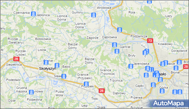 mapa Opacie, Opacie na mapie Targeo