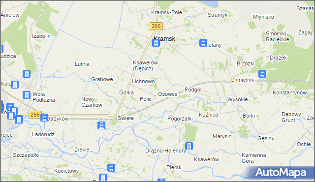 mapa Osowce, Osowce na mapie Targeo