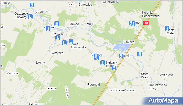 mapa Osowno, Osowno na mapie Targeo