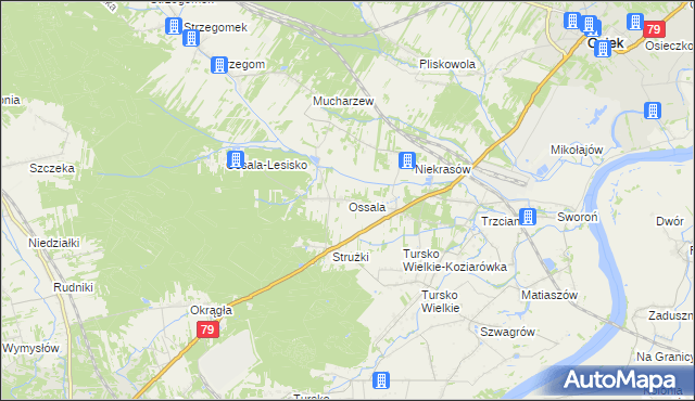 mapa Ossala, Ossala na mapie Targeo