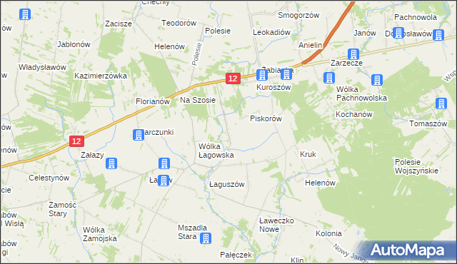 mapa Pająków, Pająków na mapie Targeo
