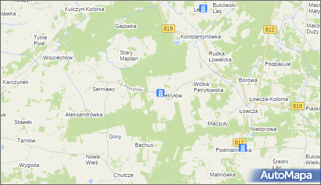 mapa Petryłów, Petryłów na mapie Targeo