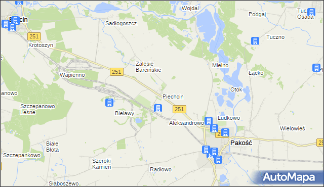 mapa Piechcin, Piechcin na mapie Targeo