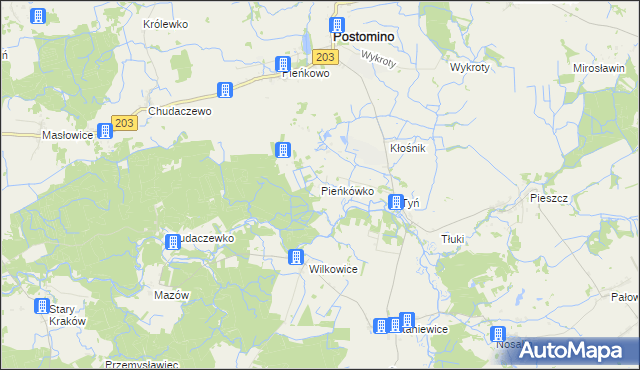 mapa Pieńkówko, Pieńkówko na mapie Targeo