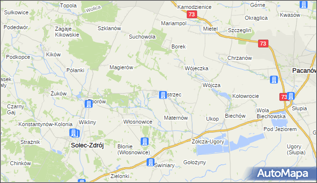 mapa Piestrzec, Piestrzec na mapie Targeo