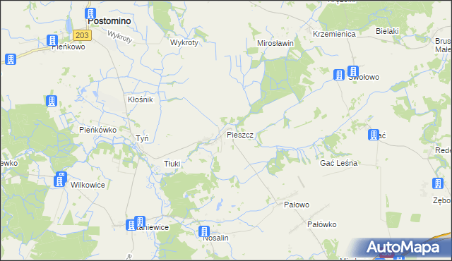 mapa Pieszcz, Pieszcz na mapie Targeo