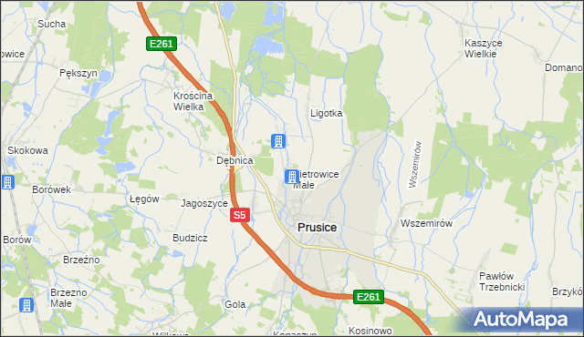mapa Pietrowice Małe, Pietrowice Małe na mapie Targeo