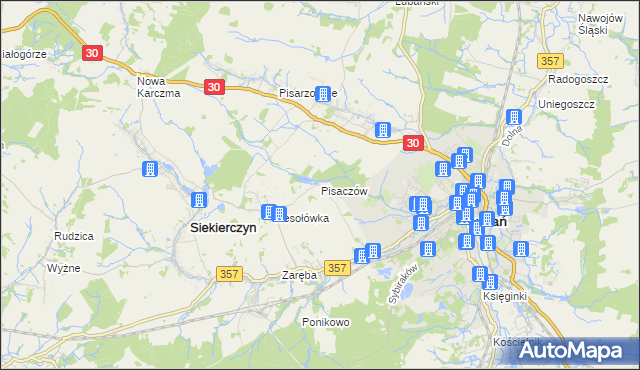 mapa Pisaczów, Pisaczów na mapie Targeo