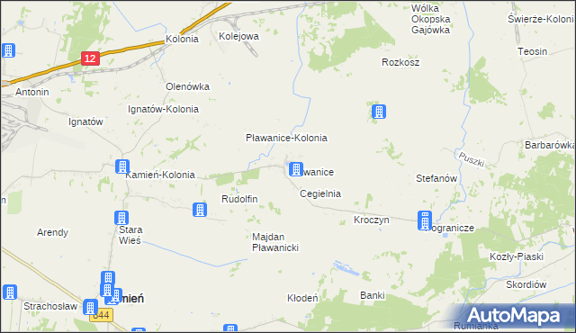 mapa Pławanice, Pławanice na mapie Targeo