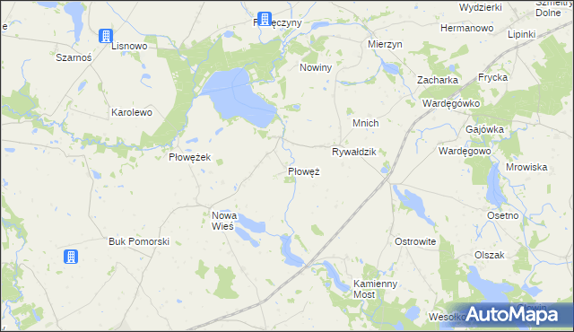 mapa Płowęż, Płowęż na mapie Targeo
