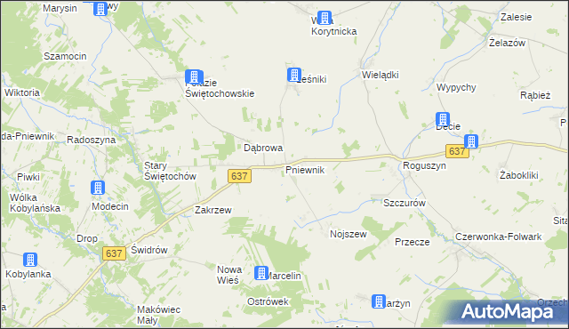 mapa Pniewnik, Pniewnik na mapie Targeo