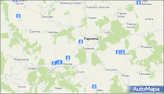 mapa Podawce, Podawce na mapie Targeo