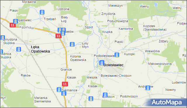mapa Podbolesławiec, Podbolesławiec na mapie Targeo