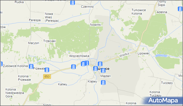 mapa Podbór gmina Tyszowce, Podbór gmina Tyszowce na mapie Targeo