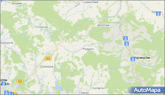 mapa Podgórki gmina Świerzawa, Podgórki gmina Świerzawa na mapie Targeo
