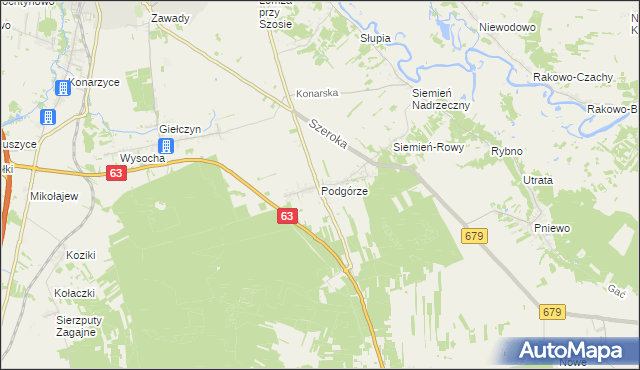 mapa Podgórze gmina Łomża, Podgórze gmina Łomża na mapie Targeo