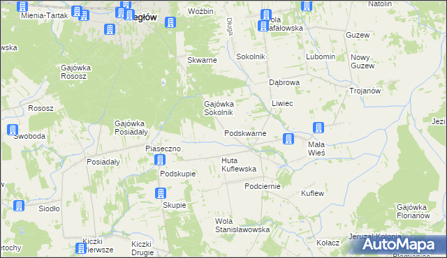 mapa Podskwarne, Podskwarne na mapie Targeo