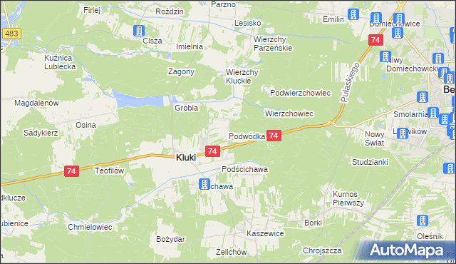 mapa Podwódka, Podwódka na mapie Targeo
