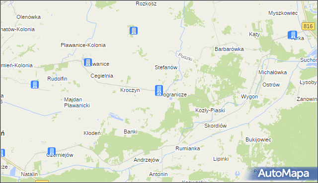 mapa Pogranicze, Pogranicze na mapie Targeo