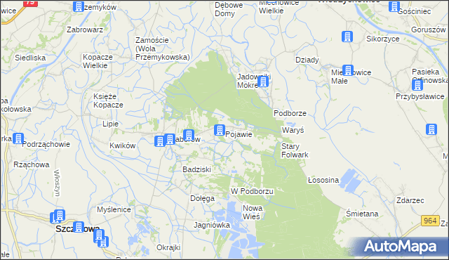 mapa Pojawie, Pojawie na mapie Targeo