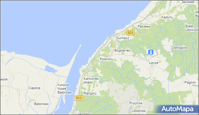 mapa Połoniny, Połoniny na mapie Targeo