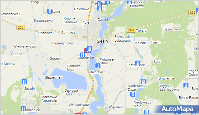 mapa Półwiosek Stary, Półwiosek Stary na mapie Targeo