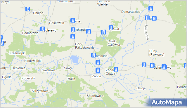 mapa Pomocno, Pomocno na mapie Targeo