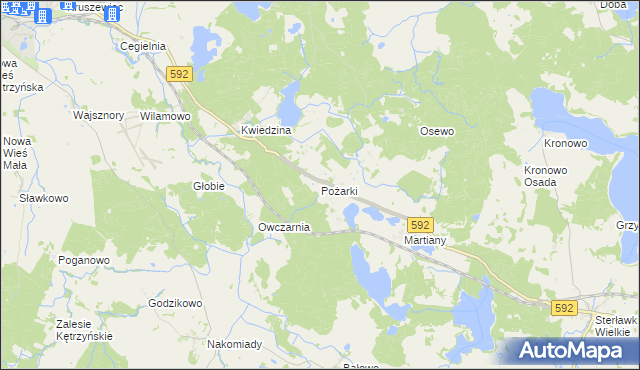mapa Pożarki, Pożarki na mapie Targeo