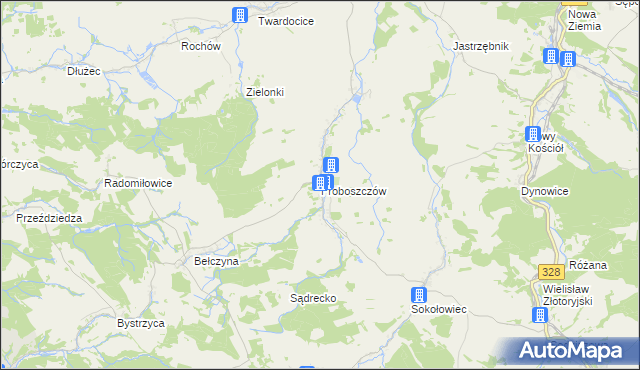 mapa Proboszczów, Proboszczów na mapie Targeo