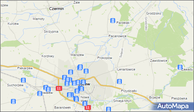 mapa Prokopów, Prokopów na mapie Targeo