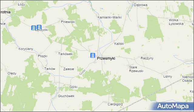 mapa Przesmyki, Przesmyki na mapie Targeo