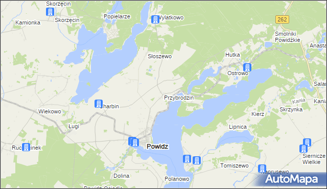 mapa Przybrodzin, Przybrodzin na mapie Targeo