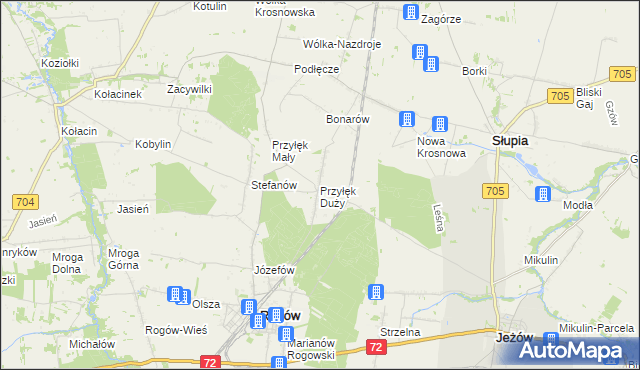 mapa Przyłęk Duży, Przyłęk Duży na mapie Targeo