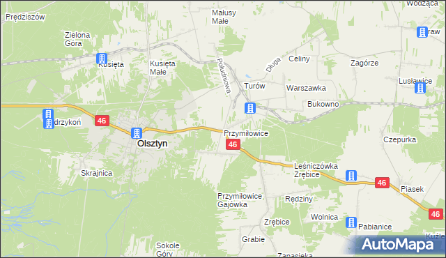 mapa Przymiłowice, Przymiłowice na mapie Targeo