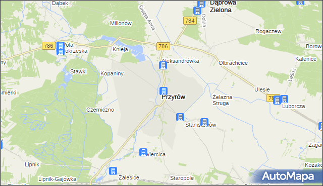 mapa Przyrów, Przyrów na mapie Targeo