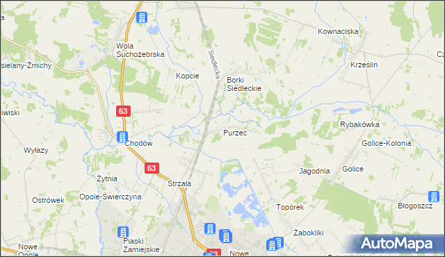mapa Purzec, Purzec na mapie Targeo
