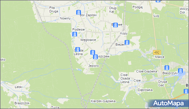 mapa Puszczew, Puszczew na mapie Targeo