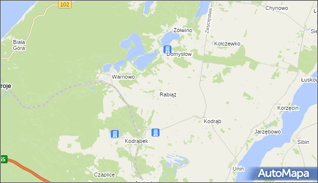 mapa Rabiąż, Rabiąż na mapie Targeo