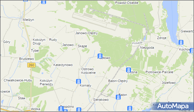 mapa Radłowo gmina Strzałkowo, Radłowo gmina Strzałkowo na mapie Targeo
