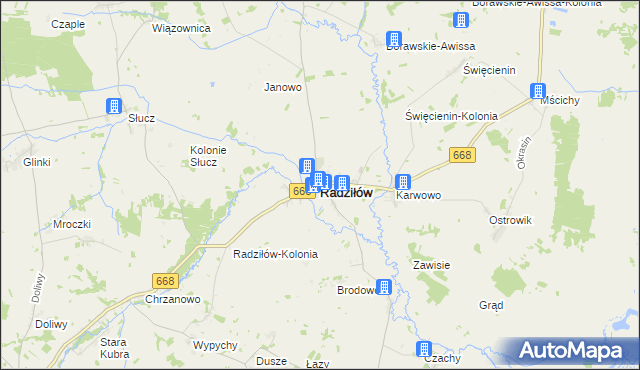 mapa Radziłów, Radziłów na mapie Targeo