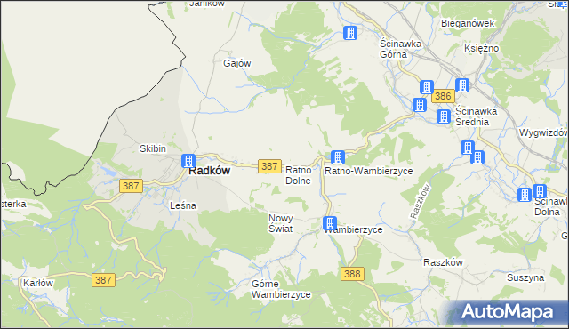 mapa Ratno Dolne, Ratno Dolne na mapie Targeo