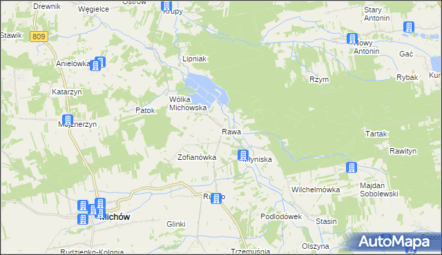 mapa Rawa, Rawa na mapie Targeo