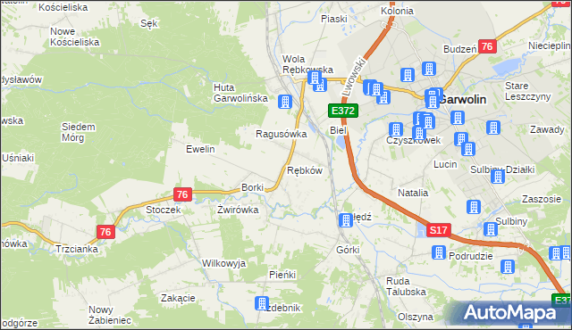 mapa Rębków, Rębków na mapie Targeo