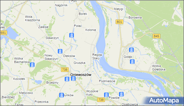 mapa Regów Stary, Regów Stary na mapie Targeo