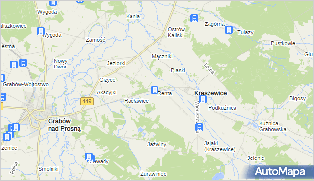 mapa Renta, Renta na mapie Targeo