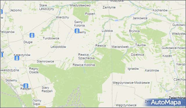 mapa Rewica Królewska, Rewica Królewska na mapie Targeo