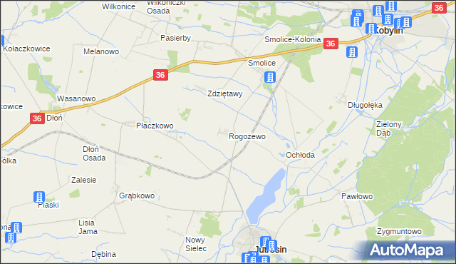 mapa Rogożewo, Rogożewo na mapie Targeo